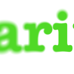 The word clarity, blurred at left, clear at right
